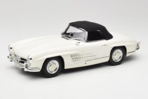 Mercedes 300 SL W198 Roadster Blanc Avec Capote Souple Minichamps 1:18 180039034 Métal — image 3 sur 9