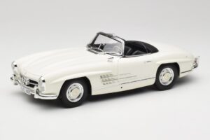 Mercedes 300 SL W198 Roadster Blanc Avec Capote Souple Minichamps 1:18 180039034 Métal