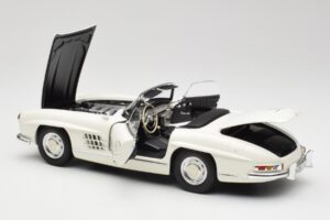 Mercedes 300 SL W198 Roadster Blanc Avec Capote Souple Minichamps 1:18 180039034 Métal — image 6 sur 9