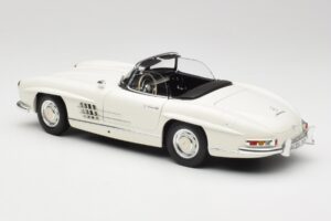 Mercedes 300 SL W198 Roadster Blanc Avec Capote Souple Minichamps 1:18 180039034 Métal — image 8 sur 9