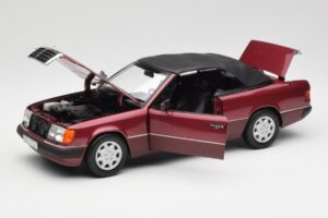 Mercedes 300CE-24 A124 Cabriolet Almandine Rouge Métallisé Norev 1:18 B66040616 Métal — image 2 sur 8