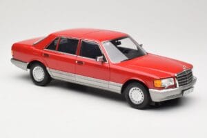 Mercedes 560 SEL W126 Rouge Norev 1:18 183463 Métal — image 6 sur 8