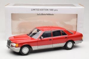 Mercedes 560 SEL W126 Rouge Norev 1:18 183463 Métal — image 8 sur 8