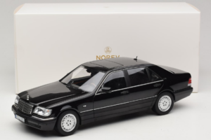 Mercedes S-Class W140 S600 Obsidian Black Metallic Norev 1:18 183045 Métal — image 8 sur 8
