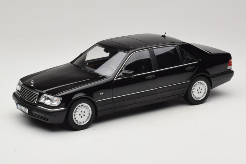 Mercedes S-Class W140 S600 Obsidian Black Metallic Norev 1:18 183045 Métal