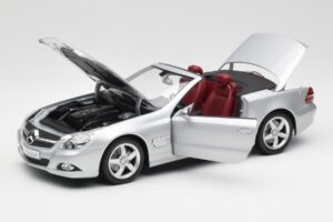 Mercedes SL 500 R230 Cabriolet Iridium Argent Minichamps 1:18 B66962388 Métal — image 2 sur 8