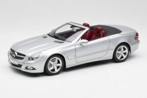 Mercedes SL 500 R230 Cabriolet Iridium Argent Minichamps 1:18 B66962388 Métal