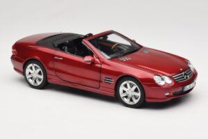 Mercedes SL 500 R230 Red Metallic Édition Limitée Norev 1:18 183841 Métal — image 6 sur 8