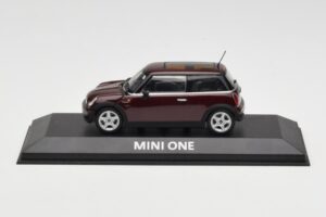 Mini One R50 Rouge Foncé Avec Toit Noir Minichamps 1:43 MINI008 Métal