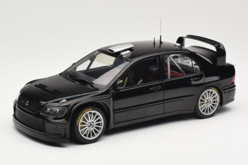 Mitsubishi Lancer Evolution WRC Plain Body Noir AUTOart 1:18 80528 Métal