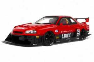 Nissan Skyline ER34 LB Super Silhouette Active Red GT Spirit 1:18 GT570 Résine — image 2 sur 2