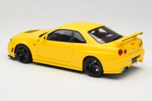 Nissan Skyline GT-R R34 Customized Version Jaune MotorHelix 1:18 M83412 Métal — image 7 sur 8