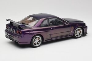 Nissan Skyline GT-R R34 V-Spec Midnight Violet AUTOart 1:18 77305 Métal — image 3 sur 8
