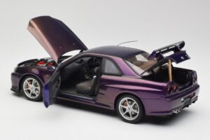 Nissan Skyline GT-R R34 V-Spec Midnight Violet AUTOart 1:18 77305 Métal — image 5 sur 8