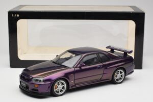 Nissan Skyline GT-R R34 V-Spec Midnight Violet AUTOart 1:18 77305 Métal — image 8 sur 8