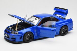 Nissan Skyline GT-R R34 NISMO Z-Tune Bayside Bleu AUTOart 1:18 77354 Composite — image 2 sur 8