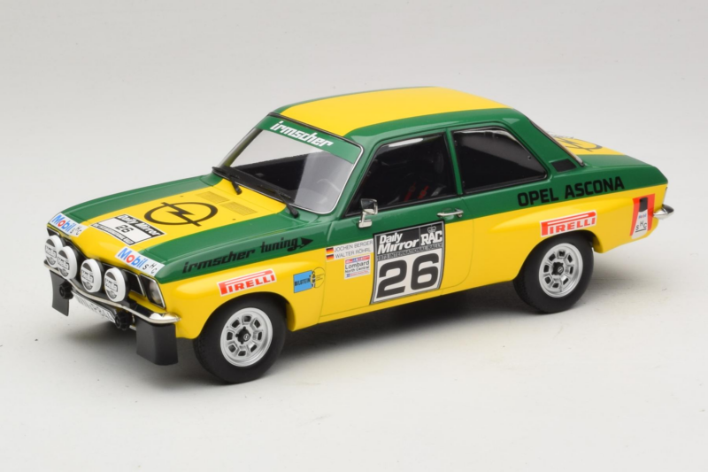 Opel Ascona A #26 W. Rohrl / J. Berger RAC Rally 1973 MCG 1:18 MCG18346R Métal