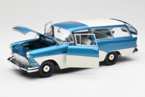 Opel Rekord P1 Caravan Bleu Métallisé Minichamps 1:18 180043210 Métal — image 2 sur 8