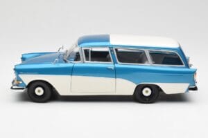 Opel Rekord P1 Caravan Bleu Métallisé Minichamps 1:18 180043210 Métal — image 4 sur 8