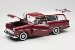 Opel Rekord P1 Caravan Rouge Minichamps 1:18 180043211 Métal — image 2 sur 8