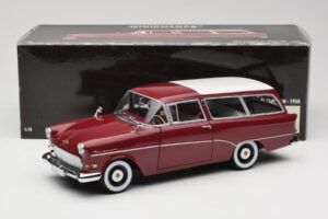 Opel Rekord P1 Caravan Rouge Minichamps 1:18 180043211 Métal — image 8 sur 8