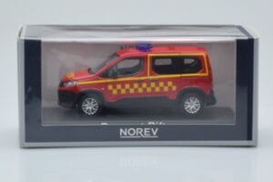 Peugeot Rifter Sapeurs Pompiers Rouge Norev 1:43 479071 Métal — image 4 sur 4
