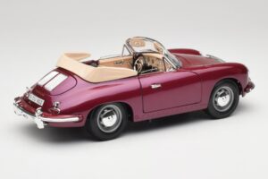 Porsche 356B Cabriolet Aubergine Bburago 1:18 3021-M4 Métal — image 3 sur 8