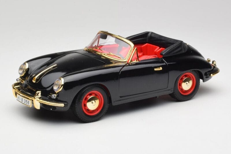 Porsche 356B Cabriolet Noir Bburago 1:18 3031D Métal