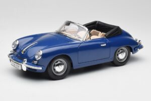 Porsche 356B Cabriolet Bleu Bburago 1:18 3051 Métal