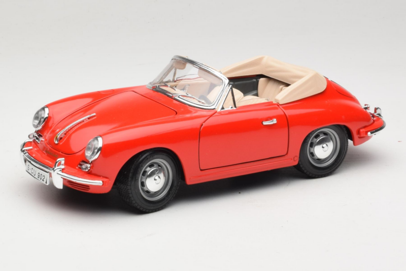 Porsche 356B Cabriolet Rouge Tchibo 1:18 45703 Métal