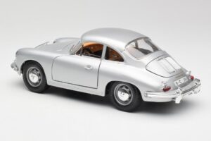 Porsche 356B Argent & Intérieur Marron Bburago 1:18 3021-M2 Métal — image 7 sur 8
