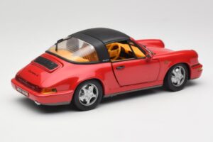 Porsche 911 964 Carrera 2 Targa Rouge Anson 1:18 30305-W Métal — image 3 sur 8