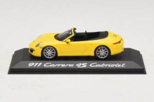 Porsche 911 991 Carrera 4S Cabriolet Jaune Minichamps 1:43 WAP0201120C Métal