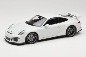 Porsche 911 991 GT3 Blanc Avec Jantes Argent Minichamps 1:18 113062721 Métal