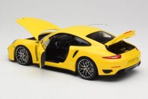 Porsche 911 991 Turbo S Jaune Avec Jantes Argentées Minichamps 1:18 110062322 Métal — image 7 sur 8