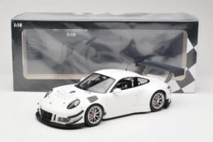 Porsche 911 991.1 GT3 R Blanc Avec Jantes Argent Minichamps 1:18 153166000 Métal — image 6 sur 6