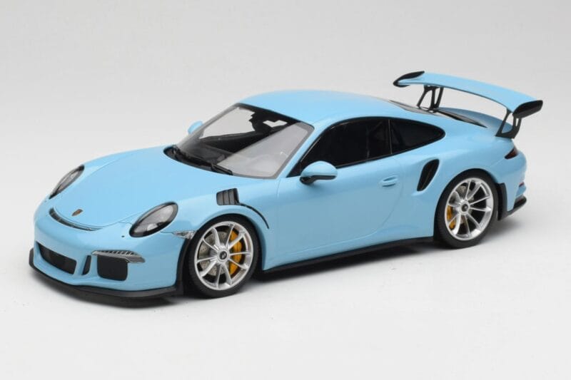 Porsche 911 991.1 GT3 RS Bleu Jantes Mates Minichamps 1:18 153066235 Métal