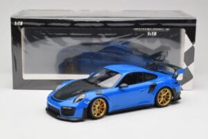 Porsche 911 991.2 GT2 RS Bleu avec Jantes Dorées Minichamps 1:18 155068302 Métal — image 6 sur 6
