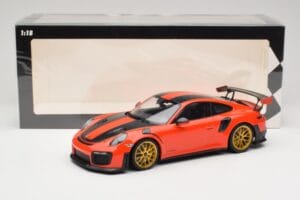 Porsche 911 991.2 GT2 RS Orange Weissach Package Jantes Dorées Minichamps 1:18 155068305 Métal — image 6 sur 6