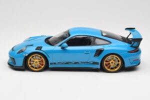 Porsche 911 991.2 GT3 RS Bleu avec Jantes Dorées Minichamps 1:18 155068222 Métal — image 3 sur 6