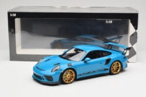 Porsche 911 991.2 GT3 RS Bleu avec Jantes Dorées Minichamps 1:18 155068222 Métal — image 6 sur 6