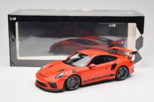 Porsche 911 991.2 GT3 RS Lava Orange & Jantes Argent Minichamps 1:18 155068225 Métal — image 6 sur 6