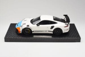 Porsche 911 991.2 GT3 RS Manthey Racing Blanc & Bleu & Orange Minichamps 1:18 MR-911-GT3RS-1805 Métal