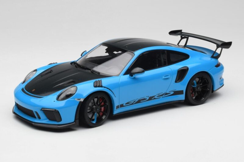 Porsche 911 991.2 GT3 RS Miami Bleu Weissach Package & Roues Magnésium Noires Minichamps 1:18 153068231 Métal