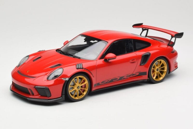 Porsche 911 991.2 GT3 RS Rouge avec Jantes Dorées Minichamps 1:18 155068220 Métal