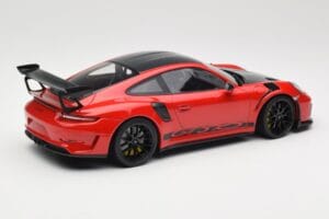 Porsche 911 991.2 GT3 RS Weissach Package Guards Red Jantes Noires Minichamps 1:18 153068223 Métal — image 2 sur 6