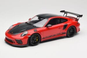 Porsche 911 991.2 GT3 RS Weissach Package Guards Red Jantes Noires Minichamps 1:18 153068223 Métal