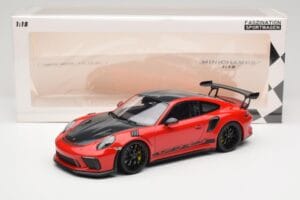 Porsche 911 991.2 GT3 RS Weissach Package Guards Red Jantes Noires Minichamps 1:18 153068223 Métal — image 6 sur 6