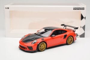 Porsche 911 991.2 GT3 RS Weissach Package Lava Orange Jantes Magnesium Dorées Minichamps 1:18 153068227 Métal — image 6 sur 6