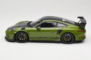 Porsche 911 991.2 GT3 RS Weissach Package Lizard Green Wording & Jantes Magnésium Noires Minichamps 1:18 155068232 Métal — image 3 sur 6